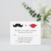 口ひげと唇RSVP インビテーションポストカード (スタンド正面)