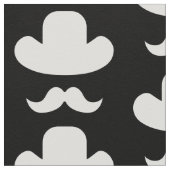 口ひげと帽子 ファブリック (クローズアップ)