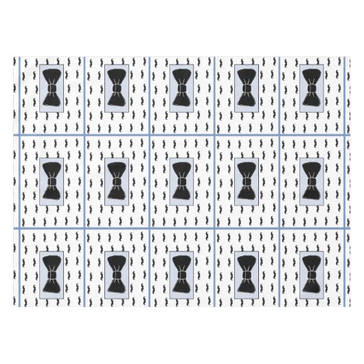 口ひげと蝶ネクタイのテーブルクロス テーブルクロス (正面(横))