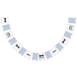 口ひげと蝶ネクタイのバナー バンティングフラッグ