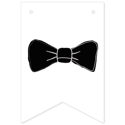 口ひげと蝶ネクタイのバナー バンティングフラッグ (第1の旗)