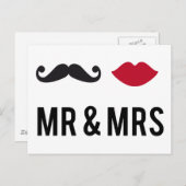 口ひげと赤い唇の夫妻 ポストカード (正面/裏面)