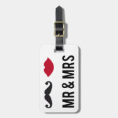 口ひげと赤い唇の夫妻 ラゲッジタグ (正面縦)