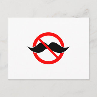 口ひげなし – アンチ – 口ひげ – ひげをそり ポストカード