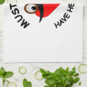 口ひげにもハート キッチンタオル (折り畳み)