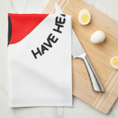 口ひげにもハート キッチンタオル (四つ折り)