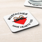 口ひげにもハート コースター (左側)