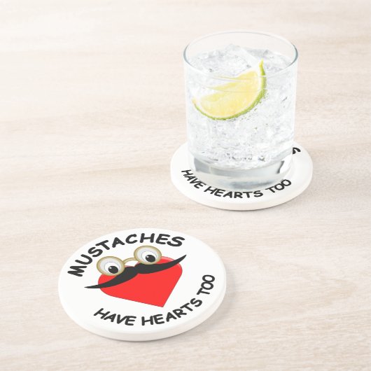 口ひげにもハート コースター (側面)