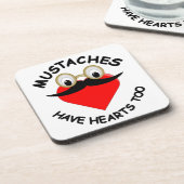 口ひげにもハート コースター (左側)