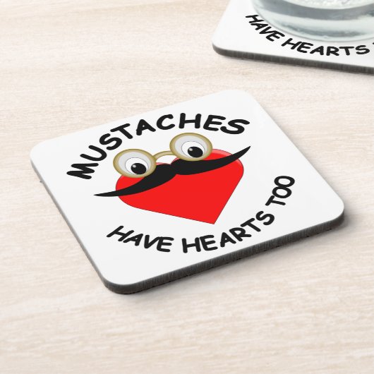 口ひげにもハート コースター (左側)