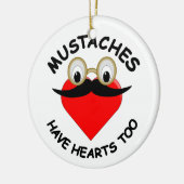 口ひげにもハート セラミックオーナメント (左)