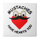 口ひげにもハート タイル (正面)