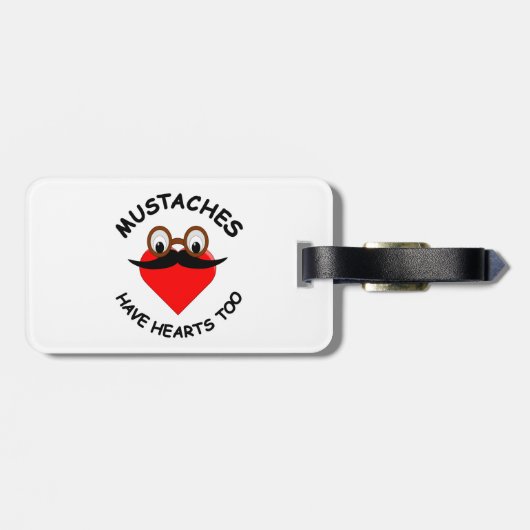口ひげにもハート ラゲッジタグ (裏面横)