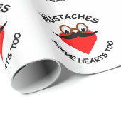 口ひげにもハート ラッピングペーパー (ロールコーナー)