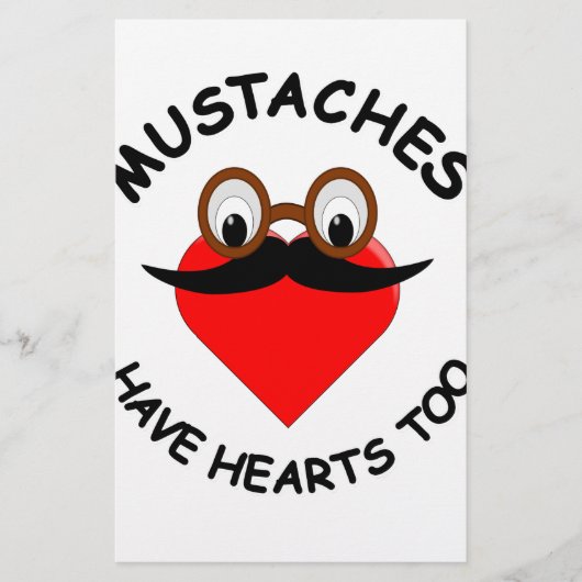 口ひげにもハート 便箋 (正面)