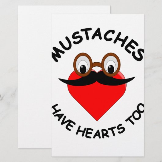 口ひげにもハート 便箋 (正面/裏面)