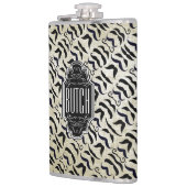 口ひげのリネンのテクスチャのパーソナライズされた背景 フラスク (左)