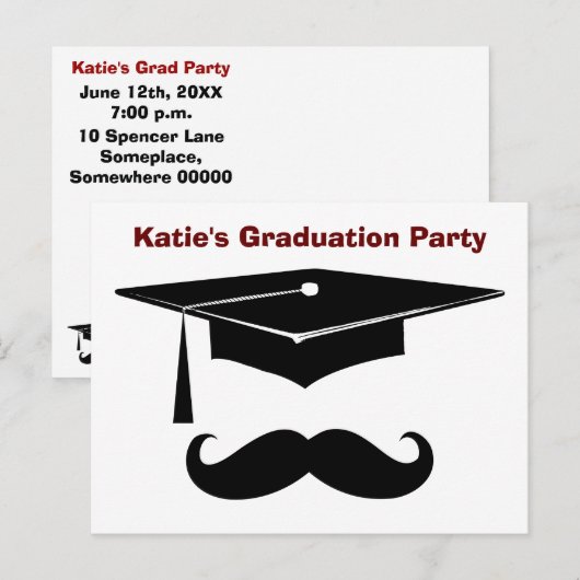 口ひげの卒業 ポストカード (正面/裏面)