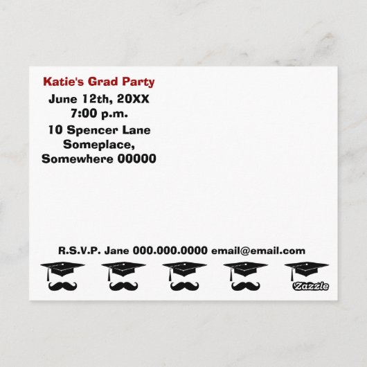 口ひげの卒業 ポストカード (裏面)