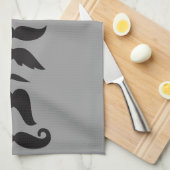 口ひげの整列 キッチンタオル (四つ折り)