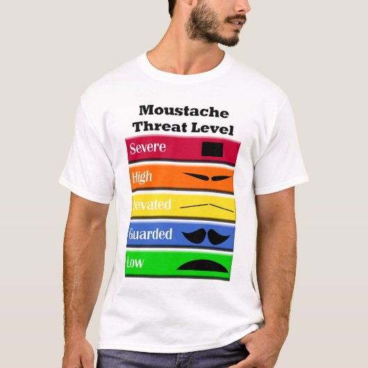 口ひげの脅威 Tシャツ (正面)