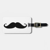 口ひげの荷物のラベル ラゲッジタグ (正面横)