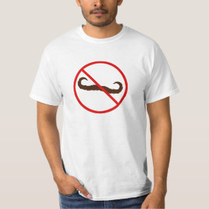 口ひげのTシャツは口ひげがない Tシャツ