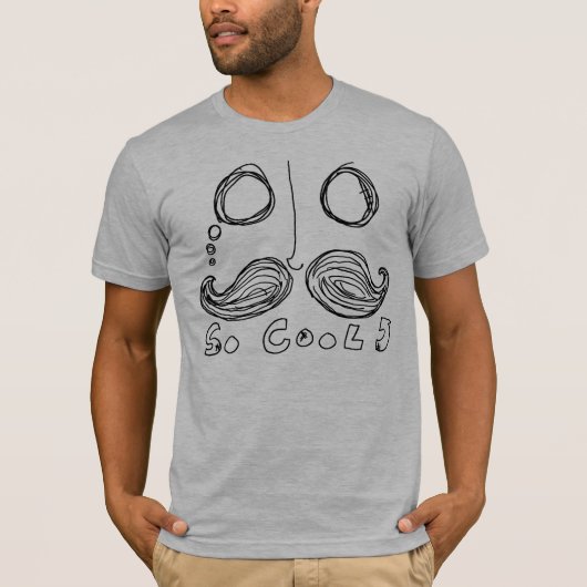 口ひげは従ってカッコいいあります Tシャツ (正面)