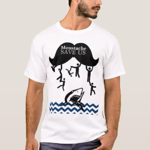 口ひげは私達を救います Tシャツ