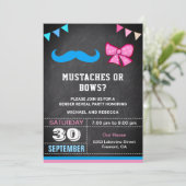 口ひげまたは弓ジェンダーの表示パーティー 招待状 (スタンド正面)