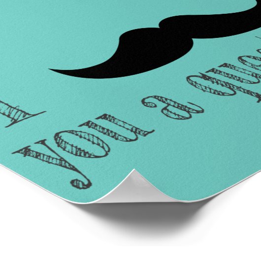 口ひげをかける ポスター (角)