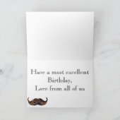 口ひげをテーマにした誕生日カード カード (内部)