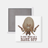 口ひげを口にして後ろへ下がる マグネット (正面/裏面)