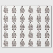 口ひげを持つ入れ墨されたビクトリアンな人 ラッピングペーパー (フラット)