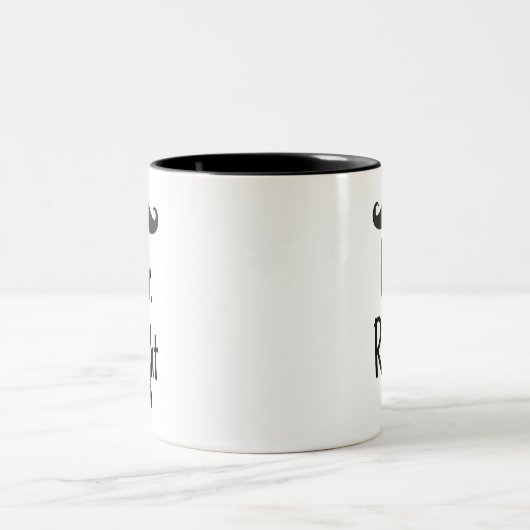 口ひげを持つ氏Right ツートーンマグカップ (中央)