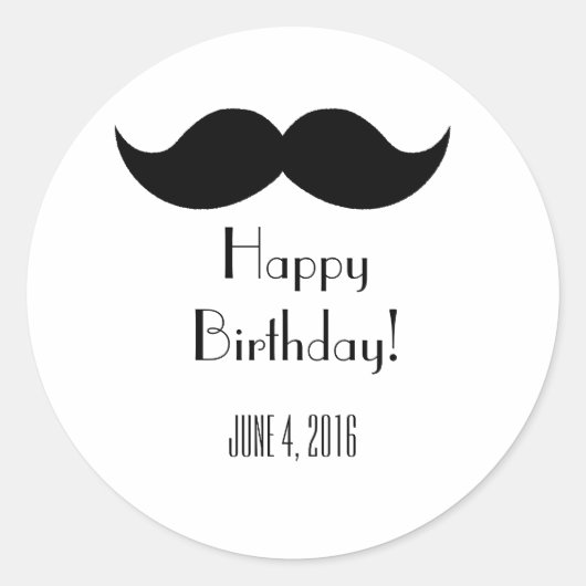 口ひげカスタマイズ- ラウンドシール (正面)
