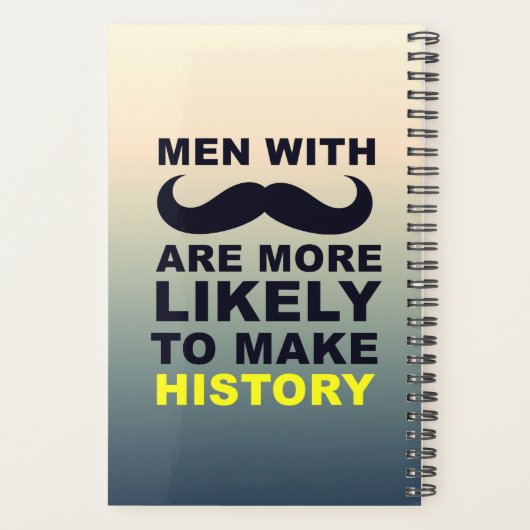 口ひげカッコいい引用文タイポグラフィ プランナー手帳 (裏面)