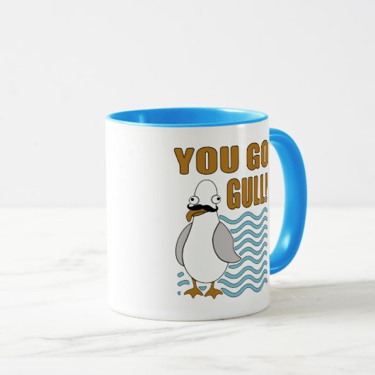 口ひげカモメ マグカップ (正面右)