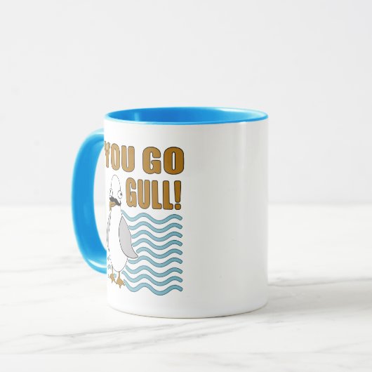 口ひげカモメ マグカップ (正面左)