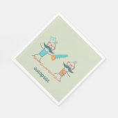 口ひげキャラクター付き自乾式の医療ユーモア スタンダードランチョンナプキン (角)