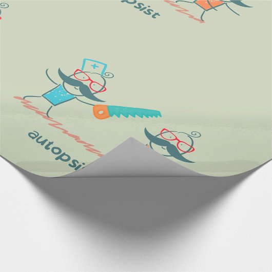 口ひげキャラクター付き自乾式の医療ユーモア ラッピングペーパー