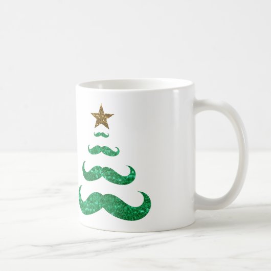 口ひげクリスマスツリー コーヒーマグカップ (右)