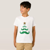 口ひげクリスマスツリー Tシャツ (正面フル)