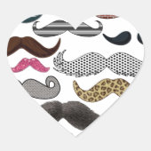 口ひげコラージュ口ひげ人気があるカラー文字の追加 ハートシール (正面)