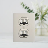 口ひげコンセント ポストカード (スタンド正面)