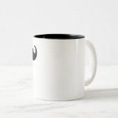 口ひげコーヒーマグ変装おもしろい口ひげ ツートーンマグカップ (正面右)