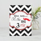 口ひげシェブロンダーティ30招待状 招待状 (スタンド正面)