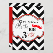 口ひげシェブロンダーティ30招待状 招待状 (正面/裏面)