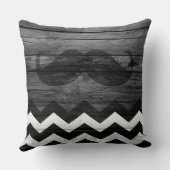 口ひげシェブロンヴィンテージ木製#4 クッション (裏面)