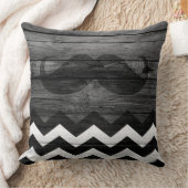 口ひげシェブロンヴィンテージ木製#4 クッション (ブランケット)